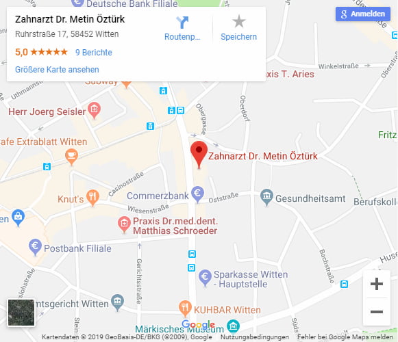 Ausschnitt aus Google Maps